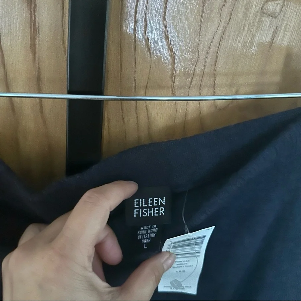 Eileen Fisher midnight straight Skirt women large